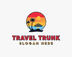 Sunset Island Traveler logo design