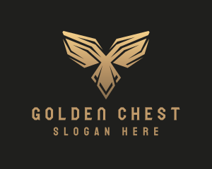 Golden Deluxe Bird Wings logo design