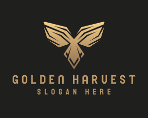 Golden Deluxe Bird Wings logo design