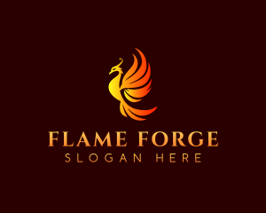 Fire Bird Phoenix logo design