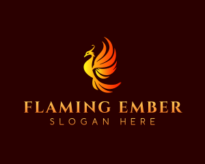 Fire Bird Phoenix logo design