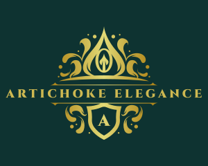 Elegant Crown Crest logo design