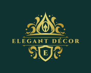 Elegant Crown Crest logo design