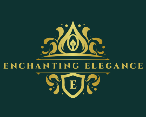 Elegant Crown Crest logo design