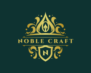 Elegant Crown Crest logo design