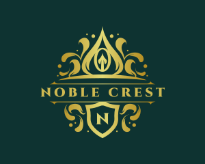 Elegant Crown Crest logo design