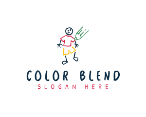 Colorful Pencil Sketch logo design