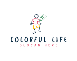 Colorful Pencil Sketch logo design