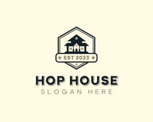 Roofing House Renovation logo design