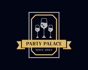 Wine Glass Drink logo design