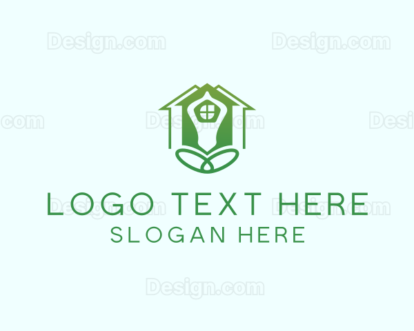 Green Yoga House Logo