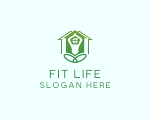 Green Yoga House logo design