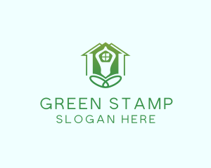 Green Yoga House logo design