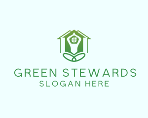 Green Yoga House logo design