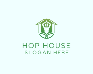 Green Yoga House logo design