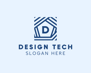 Square Space Pentagon logo design