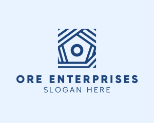 Square Space Pentagon logo design