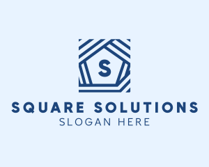 Square Space Pentagon logo design