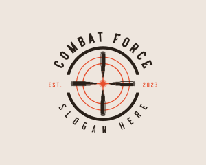 Bullet Gun Target Logo