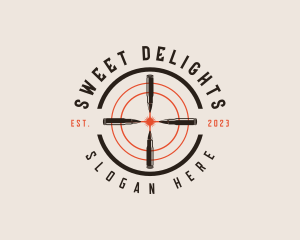 Bullet Gun Target Logo