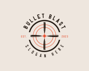 Bullet Gun Target logo design