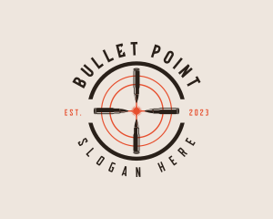 Bullet Gun Target logo design