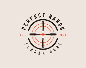 Bullet Gun Target logo design