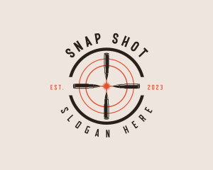 Bullet Gun Target logo design