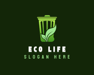 Eco Garbage Bin logo design