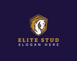 Shield Horse Stallion logo