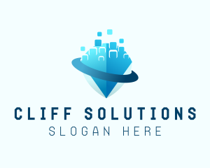 Blue Shield Orbit logo design