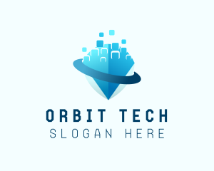 Blue Shield Orbit logo design