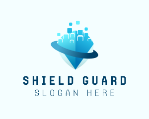 Blue Shield Orbit logo design