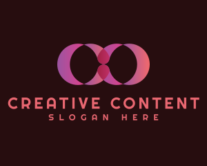 Abstract Pink Loop logo design