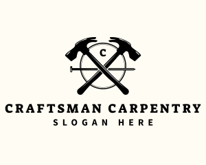 Hammer Carpentry Construction logo design