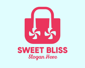 Pink Candy Bag  logo design