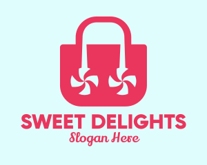 Pink Candy Bag  logo design