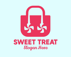 Pink Candy Bag  logo design