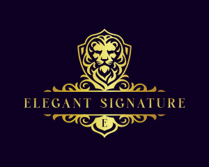 Majestic Lion Crest logo design