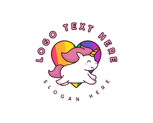 Unicorn Rainbow Heart logo