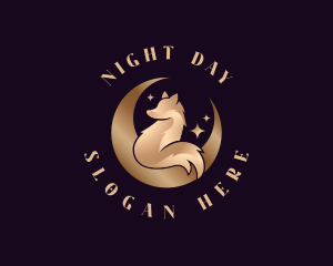 Night Fox Moon logo design