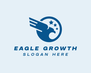 Patriotic American Eagle logo design