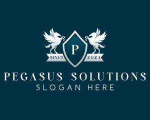 Premium Pegasus Crest logo design