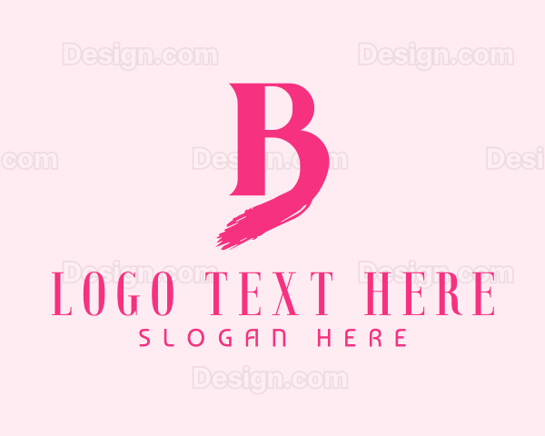 Cosmetics Brushstroke Letter B Logo