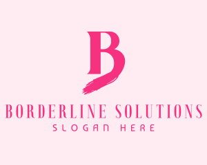 Cosmetics Brushstroke Letter B logo design