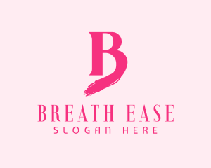 Cosmetics Brushstroke Letter B logo design