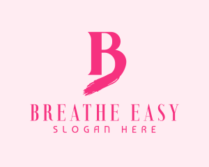 Cosmetics Brushstroke Letter B logo design