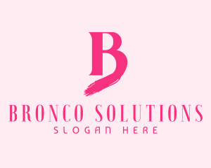 Cosmetics Brushstroke Letter B logo design