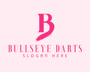 Cosmetics Brushstroke Letter B logo design