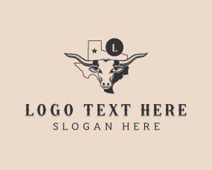 Longhorn Cattle Texas logo